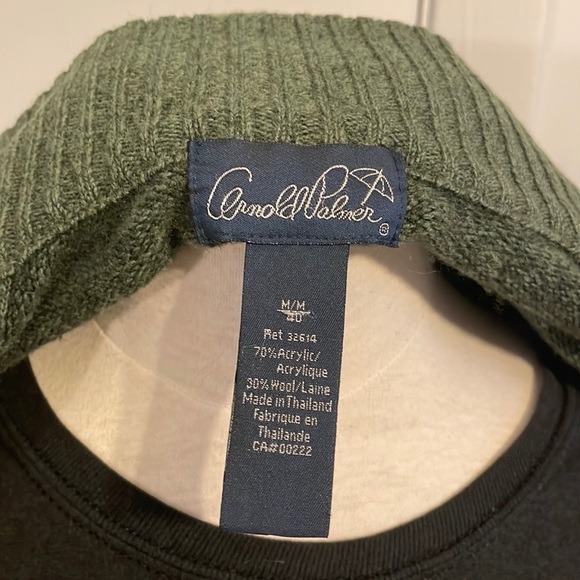 Vintage Arnold Palmer Hunter Green Men’s Cardigan, Size M - Picture 10 of 13